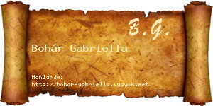 Bohár Gabriella névjegykártya