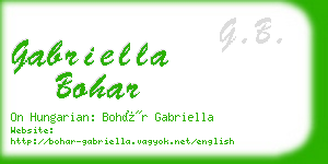 gabriella bohar business card